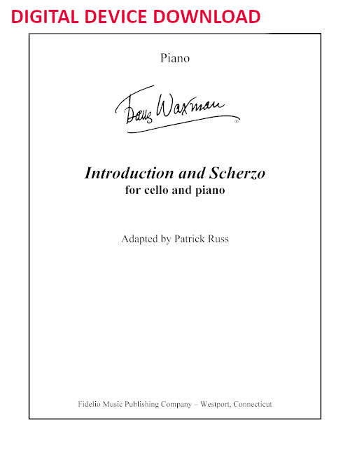 Introduction and Scherzo (for cello and piano) - Digital (Not Printable)