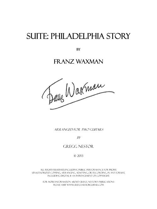 The Philadelphia Story: Suite (for guitar duo)