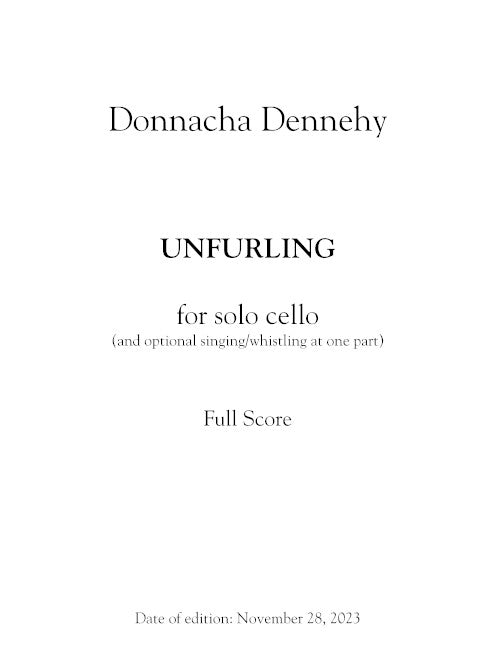 Unfurling for cello