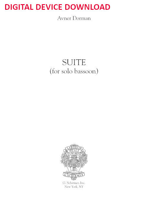 Suite for Solo Bassoon - Digital