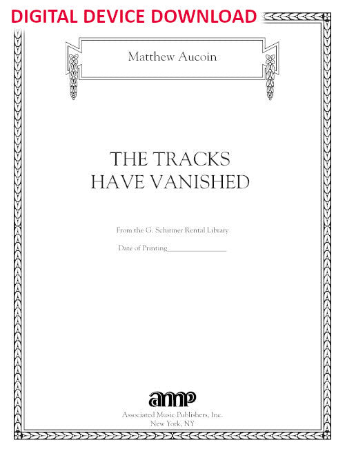 The Tracks Have Vanished for piano - Digital