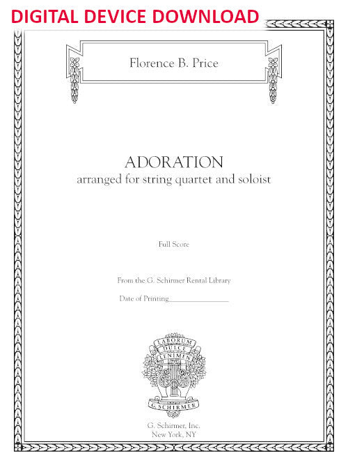 Adoration (for string quartet and soloist) - Digital (Not Printable)