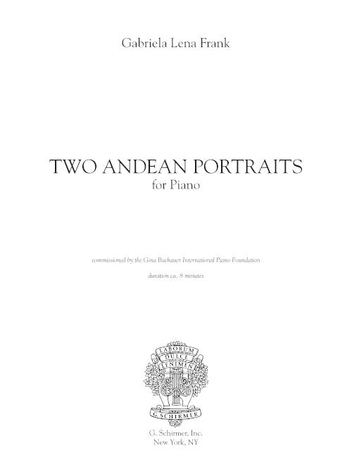 Two Andean Portraits for piano