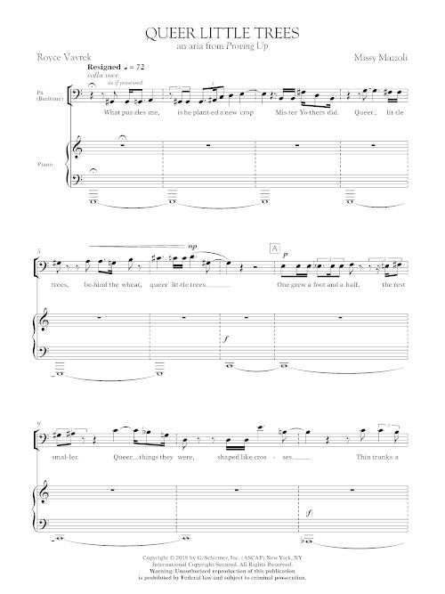 Three Arias from Proving Up (for baritone and piano) - Digital