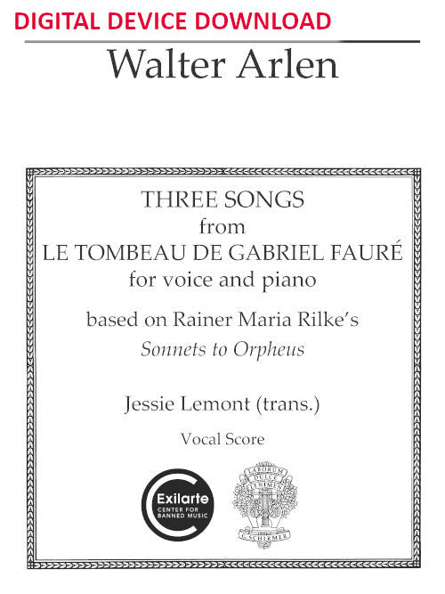 Three Songs from Le Tombeau de Gabriel Fauré (for voice and piano) - Digital