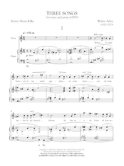 Three Songs from Le Tombeau de Gabriel Fauré (for voice and piano) - Digital