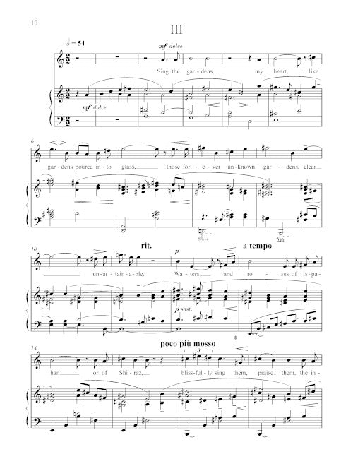 Three Songs from Le Tombeau de Gabriel Fauré (for voice and piano) - Digital