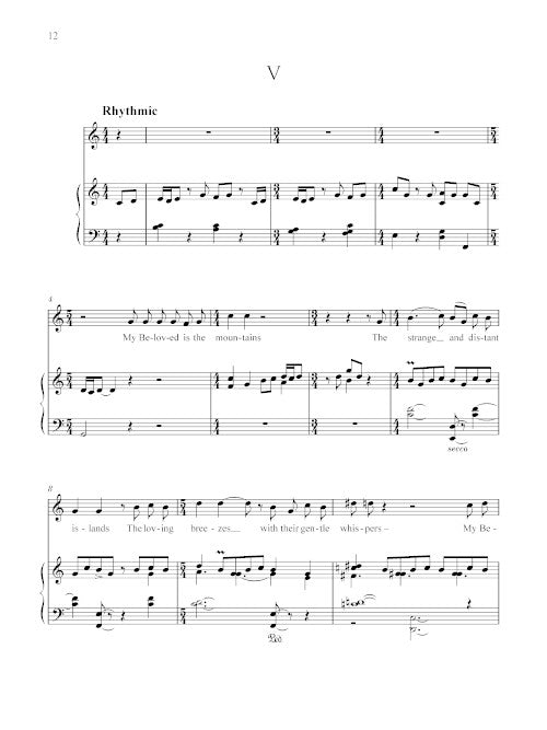 Five Songs of Love and Yearning (Mezzo-soprano and piano) - Digital (Not Printable)