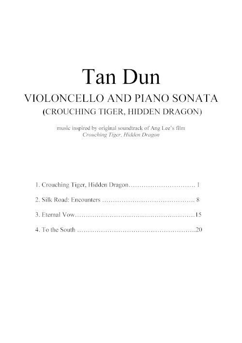 Martial Arts Cycle (Four Sonatas for violin, cello, piano)