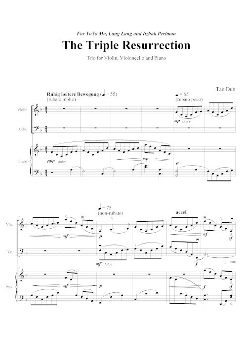 Martial Arts Cycle (Four Sonatas for violin, cello, piano)