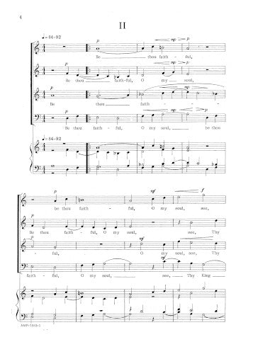 Be Thou Faithful (Gläubige Seel, for SATB chorus)