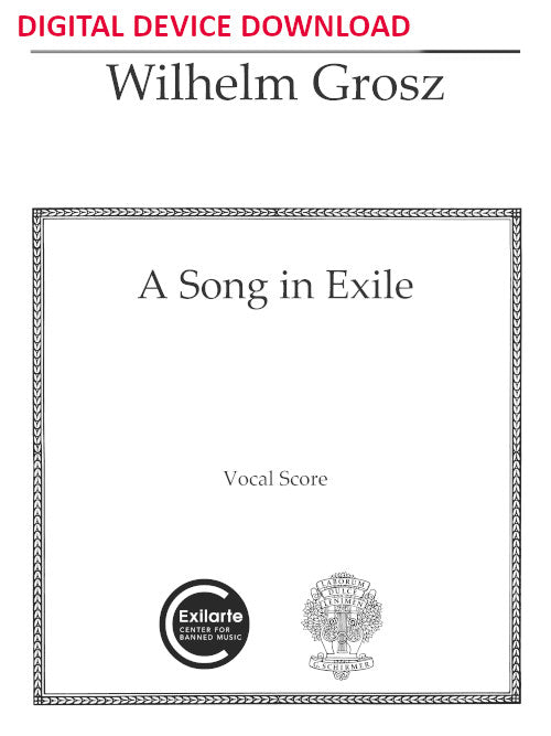 A Song in Exile (for voice and piano) - Digital