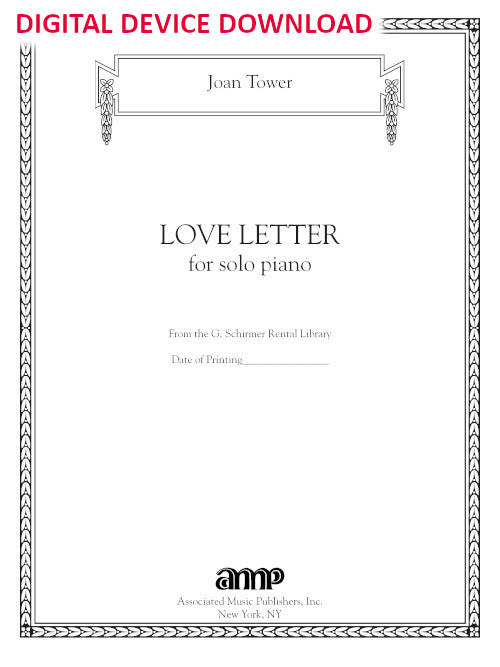 Love Letter (for piano) - Digital