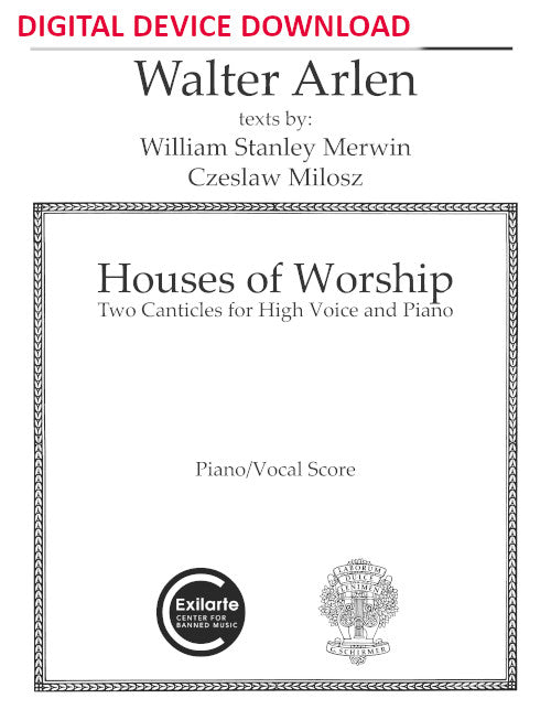 Houses of Worship (Two Canticles for high voice and piano) - Digital (Not Printable)