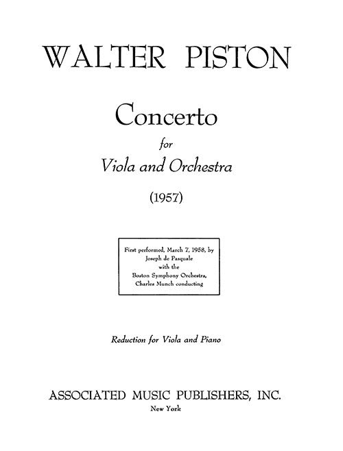 Concerto for Viola - piano reduction