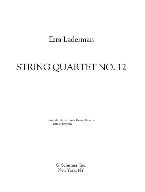 String Quartet No. 12