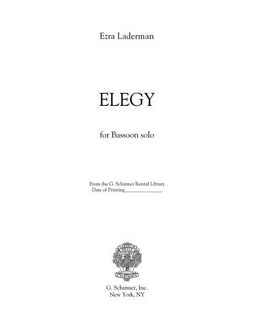 Elegy for Solo Bassoon