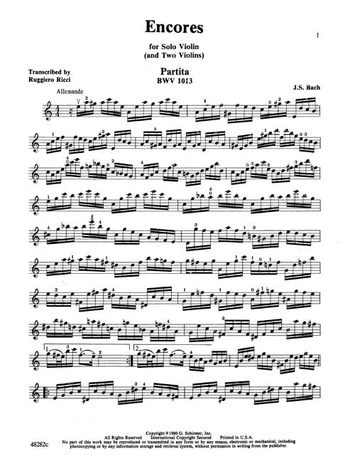 Encores (Great Performer's Edition), for Solo Violin (and Two Violins)