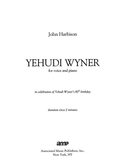 Yehudi Wyner