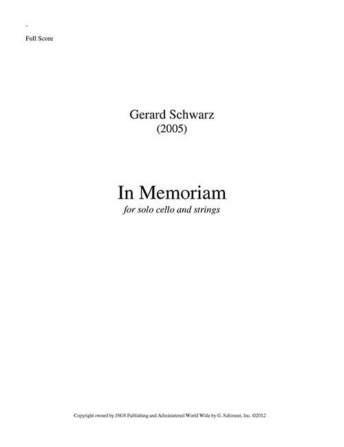 In Memoriam (Cello and String Quartet)