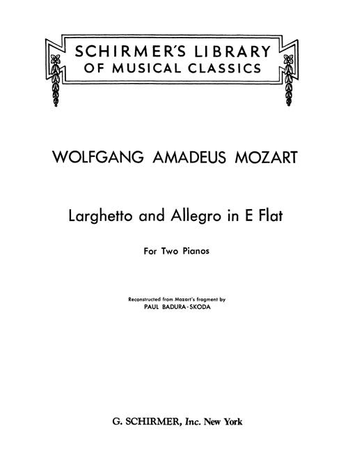 Larghetto and Allegro in E flat